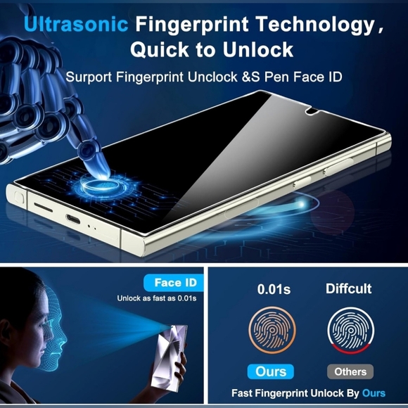 Samsung Galaxy S24 Ultra 9H Screen & Camera Protector Tempered Glass 6.8" 3 Pack - Picture 9 of 11